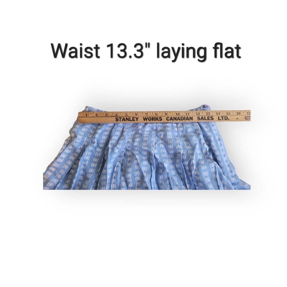 Urban Outfitters Cecile Pleated Mini Skirt Sky Blue High Waisted A Line Size S - Picture 8 of 10